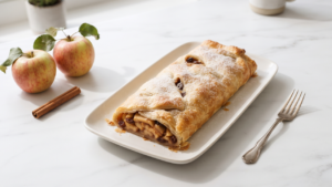 Read more about the article Austriacki Apfelstrudel z Chrupiącym Ciastem i Jabłkami
